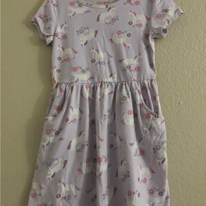 Cat & Jack Gray Casual Sundress Short Sleeve Crew Neck